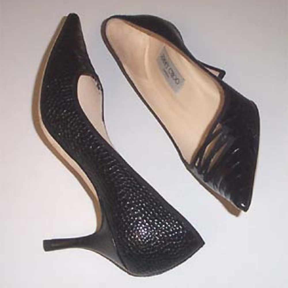 JIMMY CHOO Lambert embossed lthr classic pumps 40 - Picture 5 of 5